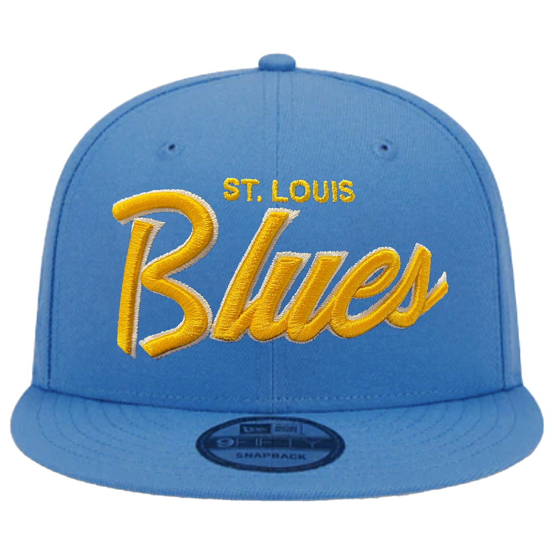 Adidas St Louis Blues Navy Blue Yellow Camo Flat Brim Mens Snapback Hat