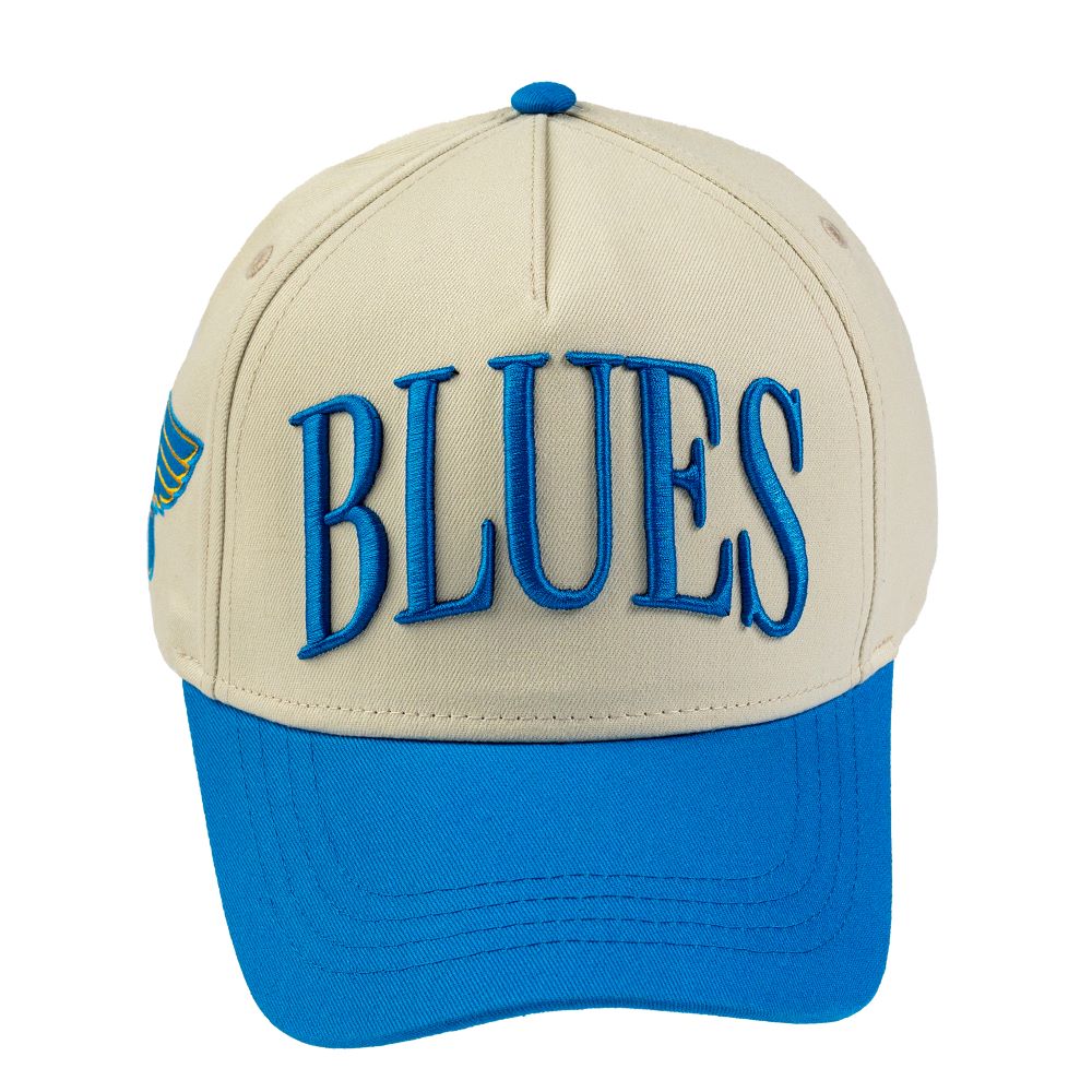 ST. LOUIS BLUES SERIES SIX ARCH SNAPBACK- CREAM/AIRFORCE BLUE Hat Series Six   