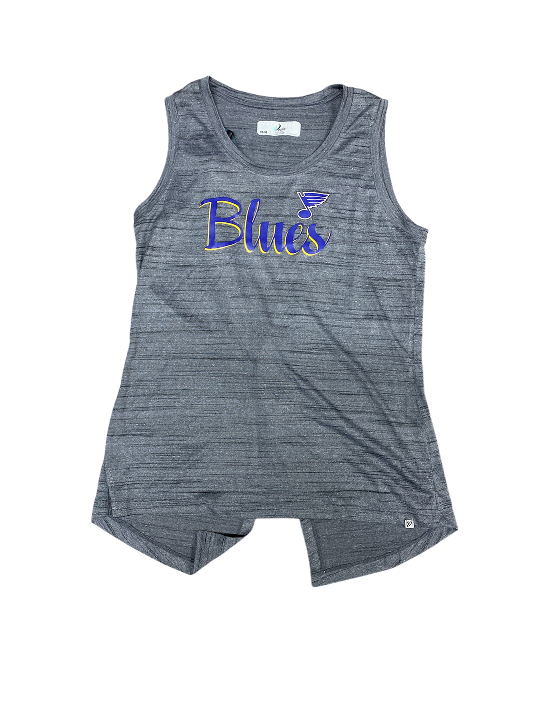 ST. LOUIS BLUES LEVELWEAR LADIES FREEDOM SPLITBACK TANK - GREY Womens Levelwear   