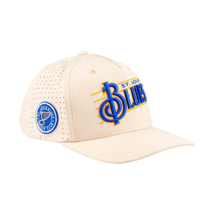 ST. LOUIS BLUES CAPX TREBLE WORDMARK PERFORMANCE SNAPBACK - IVORY Hat CapX