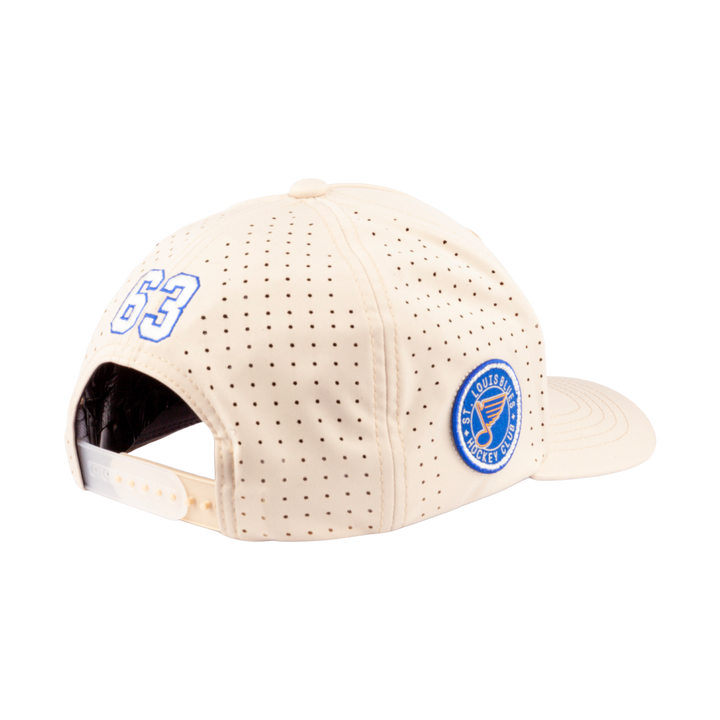 ST. LOUIS BLUES CAPX TREBLE WORDMARK PERFORMANCE SNAPBACK - IVORY Hat CapX