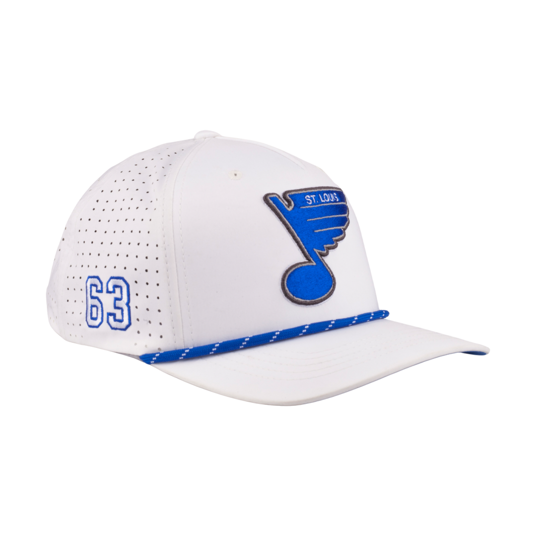 ST. LOUIS BLUES CAPX RETRO NOTE PERFORMANCE SNAPBACK - WHITE Hat CapX