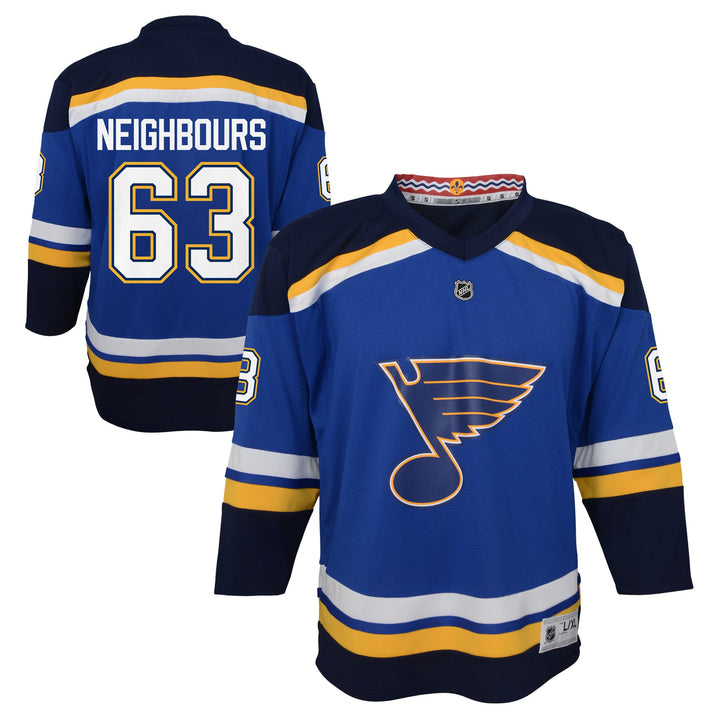 ST. LOUIS BLUES OUTERSTUFF YOUTH NEIGHBOURS #63 HOME REPLICA JERSEY - ROYAL Jersey Outerstuff   