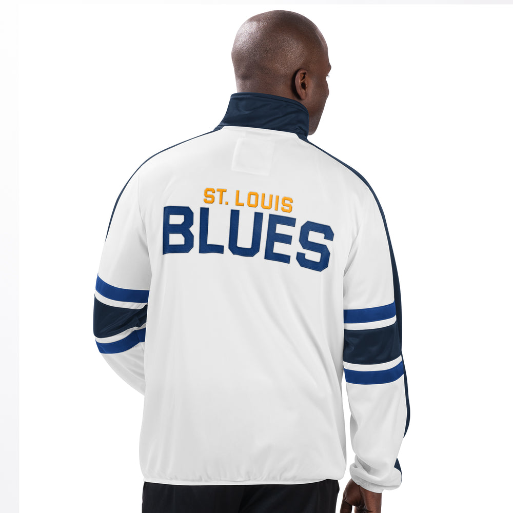 Starter St. Louis Blues Breakaway Nylon Half-Zip Jacket L / Blues Blue Mens Outerwear