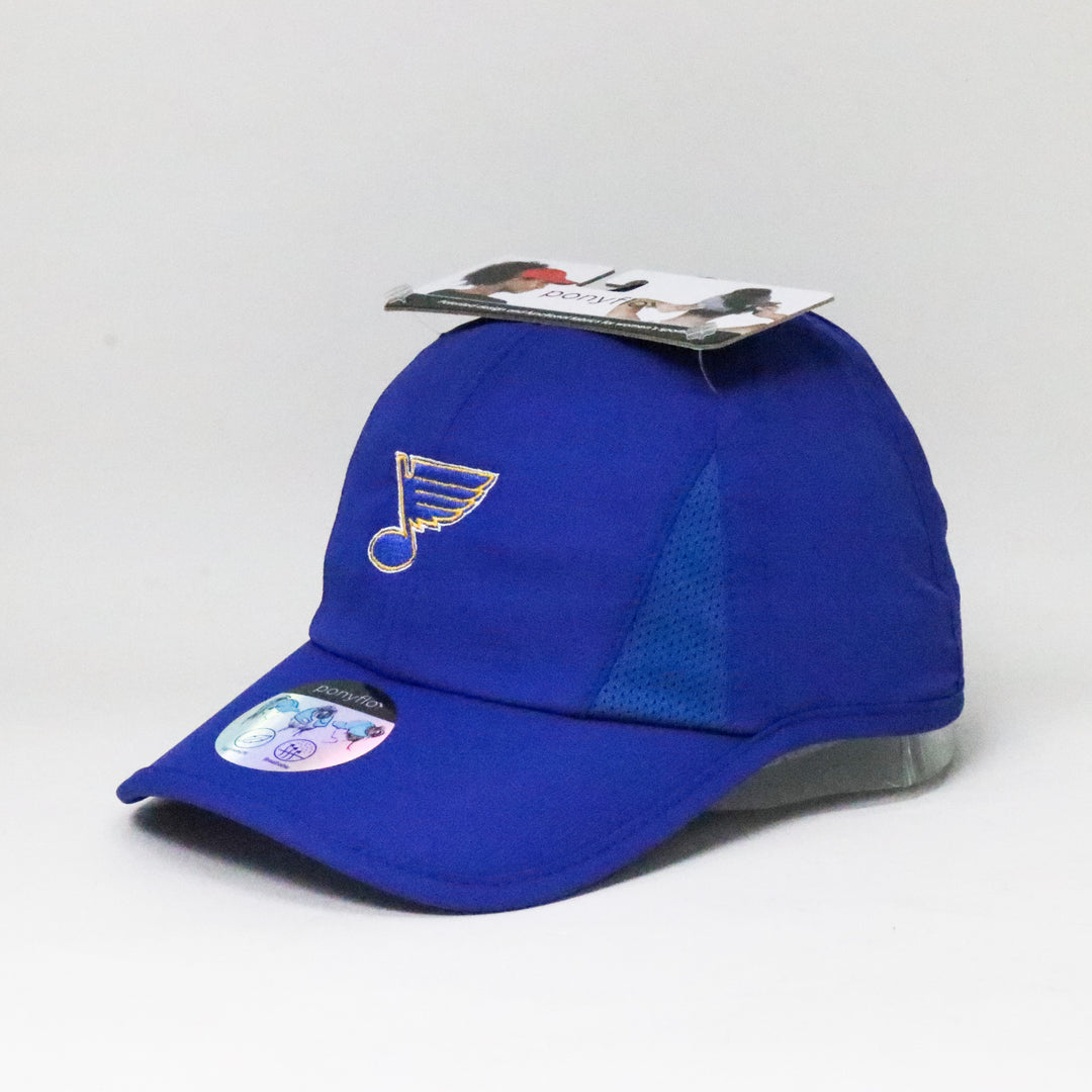 ST. LOUIS BLUES DAVID AND YOUNG PONYFLO LADIES HAT - WHITE