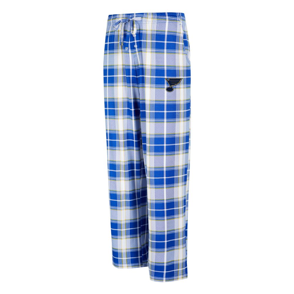 ST. LOUIS BLUES LADIES CONCEPT ASHFORD PLAID PANTS - NAVY/WHITE Sleepwear Concepts Sport   