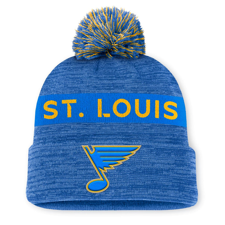 ST. LOUIS BLUES FANATICS AUTHENTIC PRO HERITAGE RINK POM KNIT Knit Fanatics   