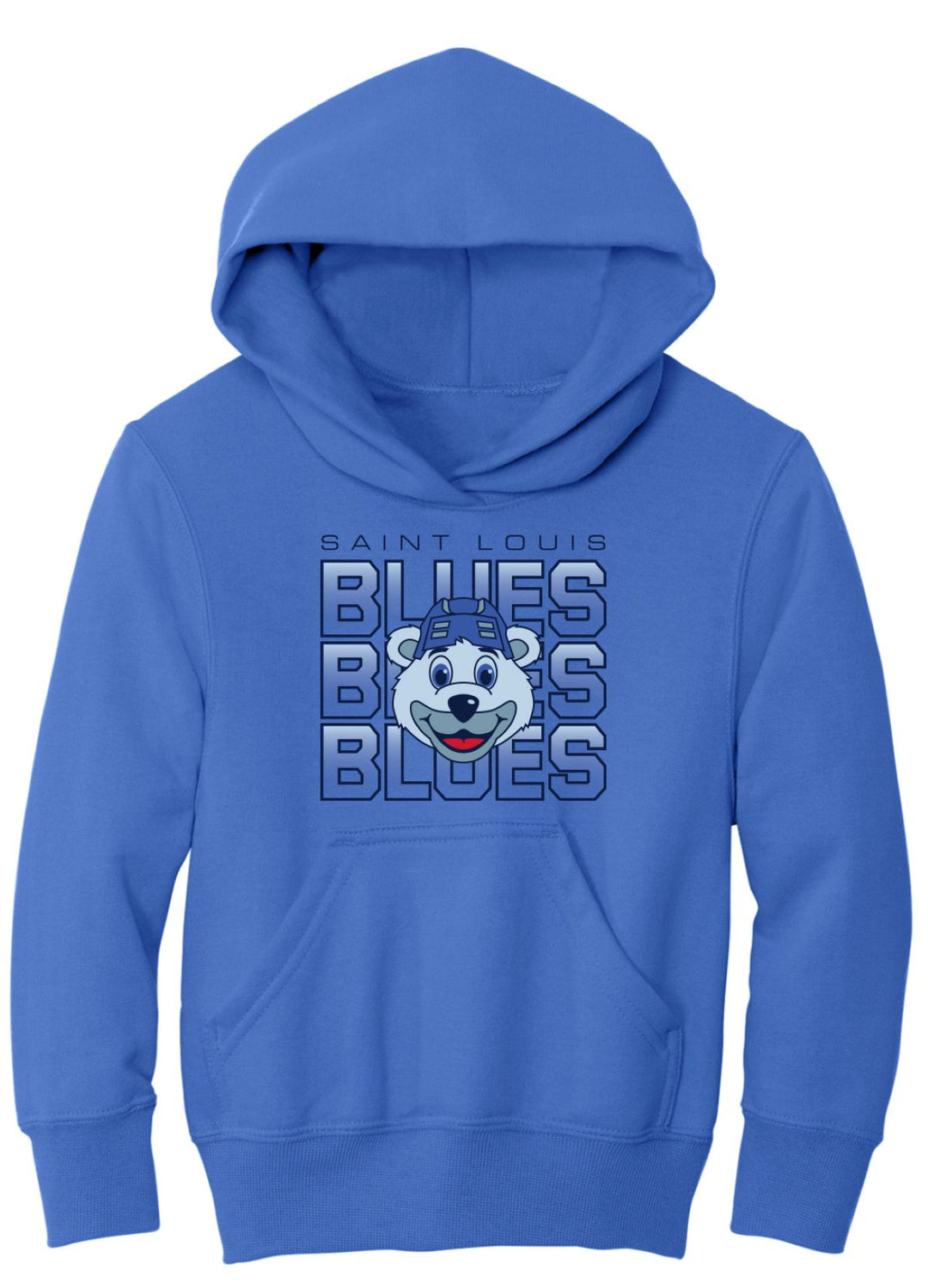 ST. LOUIS BLUES SERIES SIX YOUTH LOUIE STACKED HOODIE - ROYAL Outerwear Series Six