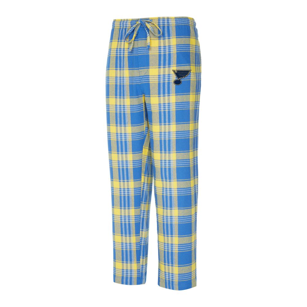 ST. LOUIS BLUES CONCEPTS REGION FLANNEL PANTS - ROYAL/GOLD Sleepwear Concepts Sport   