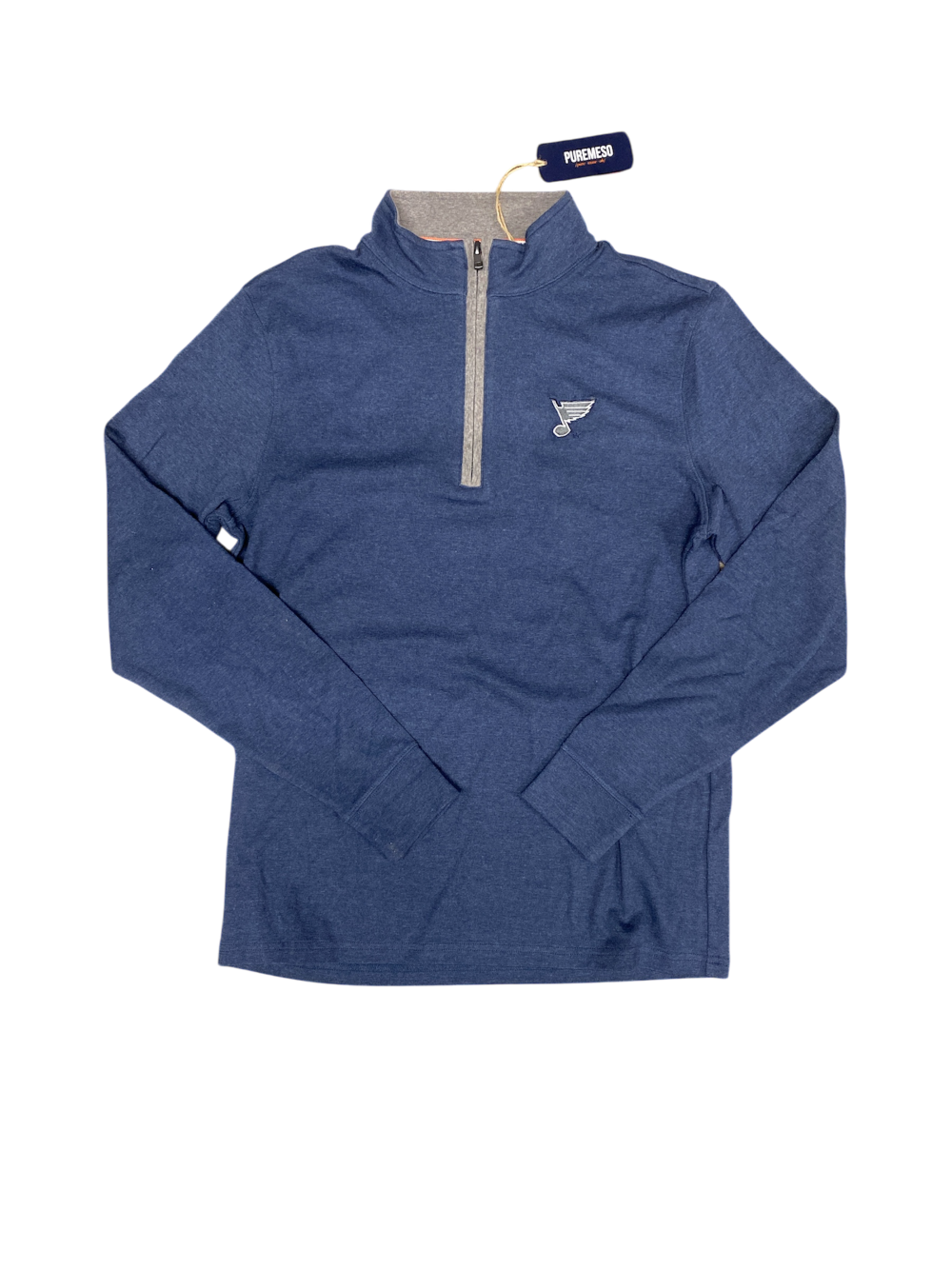 ST. LOUIS BLUES THE NORMAL BRAND TONAL PUREMESO Q-ZIP - NAVY Outerwear The Normal Brand   