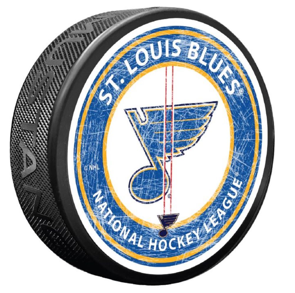 ST. LOUIS BLUES NOTE CENTER ICE PUCK Puck Mustang Products   