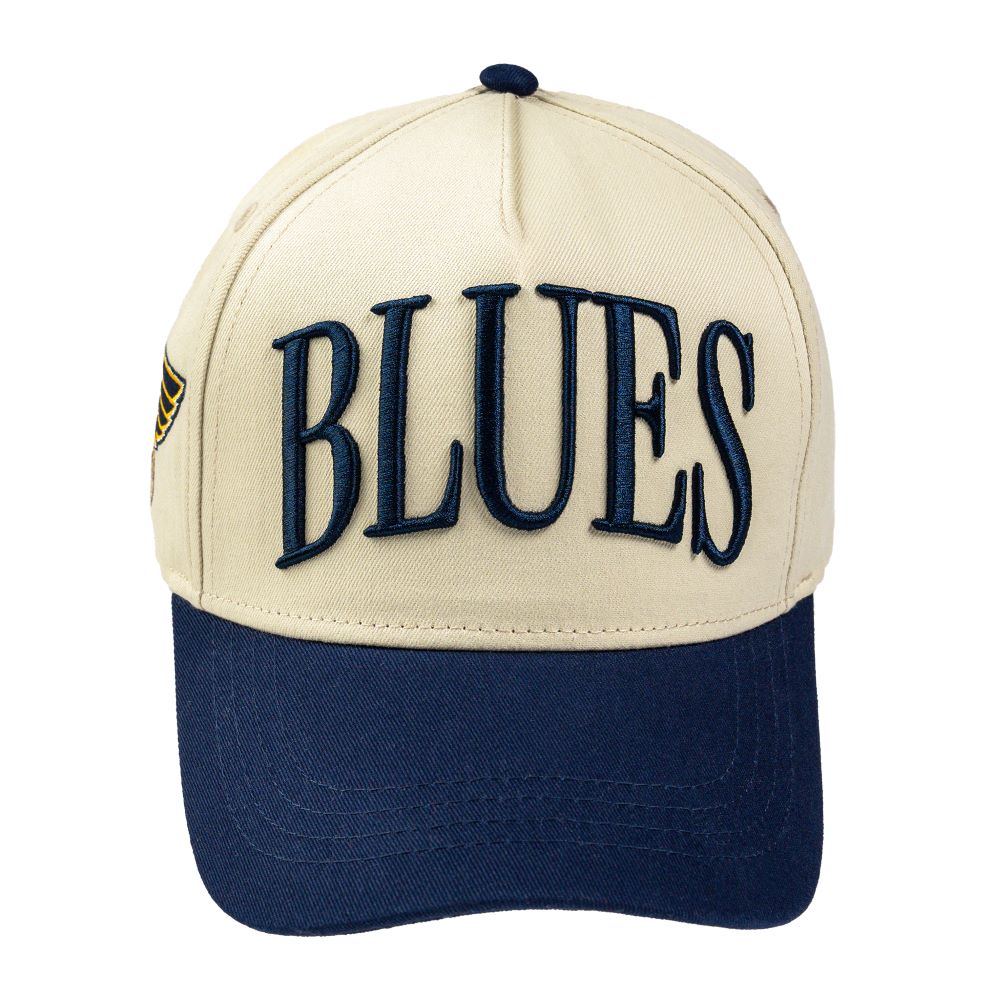 ST. LOUIS BLUES SERIES SIX ARCH SNAPBACK- CREAM/NAVY Hat Series Six   