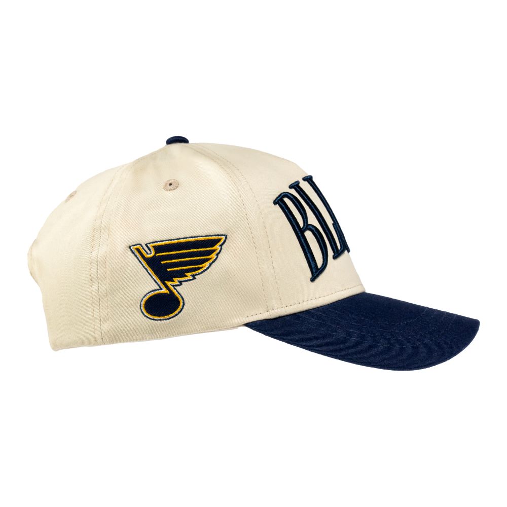 ST. LOUIS BLUES SERIES SIX ARCH SNAPBACK- CREAM/NAVY Hat Series Six   