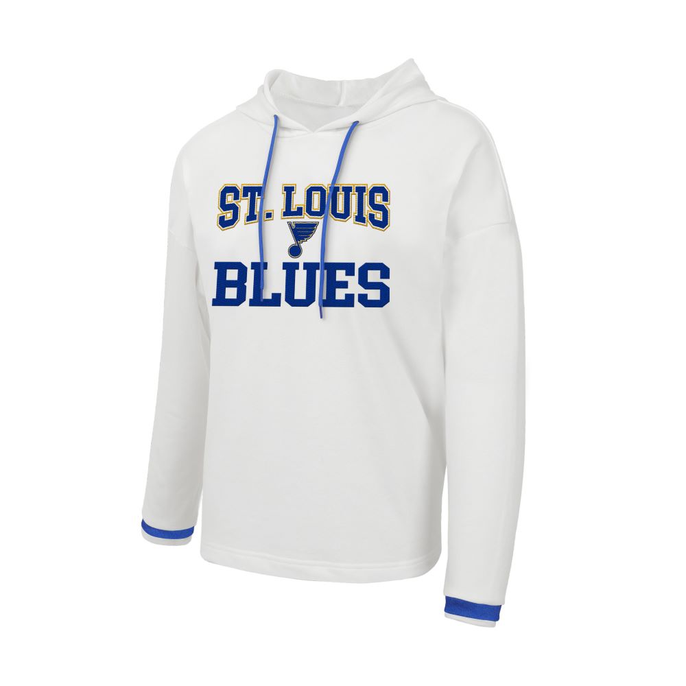 ST. LOUIS BLUES WOMENS CONCEPTS BOROUGH HOODIE - WHITE Sleepwear Concepts Sport   