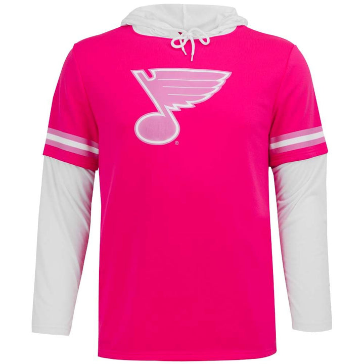 ST. LOUIS BLUES NOTE PINK AT THE RINK HOODIE - PINK Hoodie ST. LOUIS BLUES   