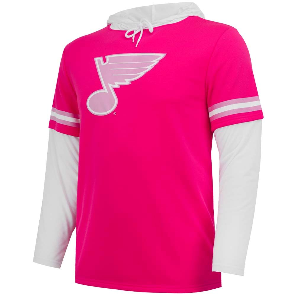 ST. LOUIS BLUES NOTE PINK AT THE RINK HOODIE - PINK Hoodie ST. LOUIS BLUES   