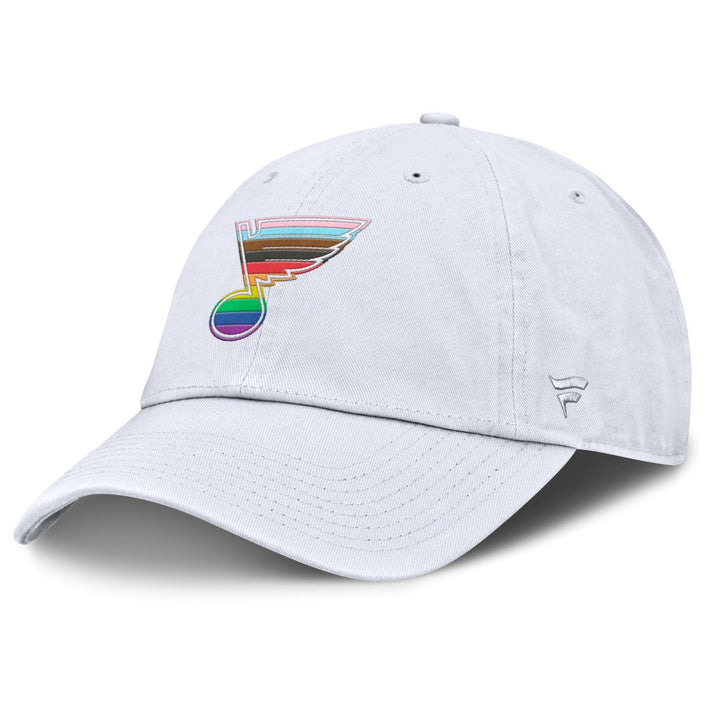 ST. LOUIS BLUES FANATICS NOTE PRIDE STRAPBACK - WHITE Hat Fanatics