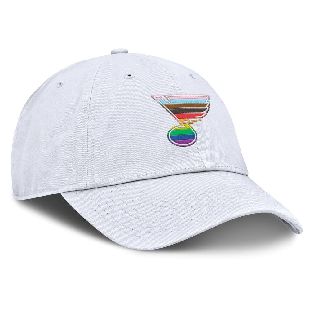 ST. LOUIS BLUES FANATICS NOTE PRIDE STRAPBACK - WHITE Hat Fanatics