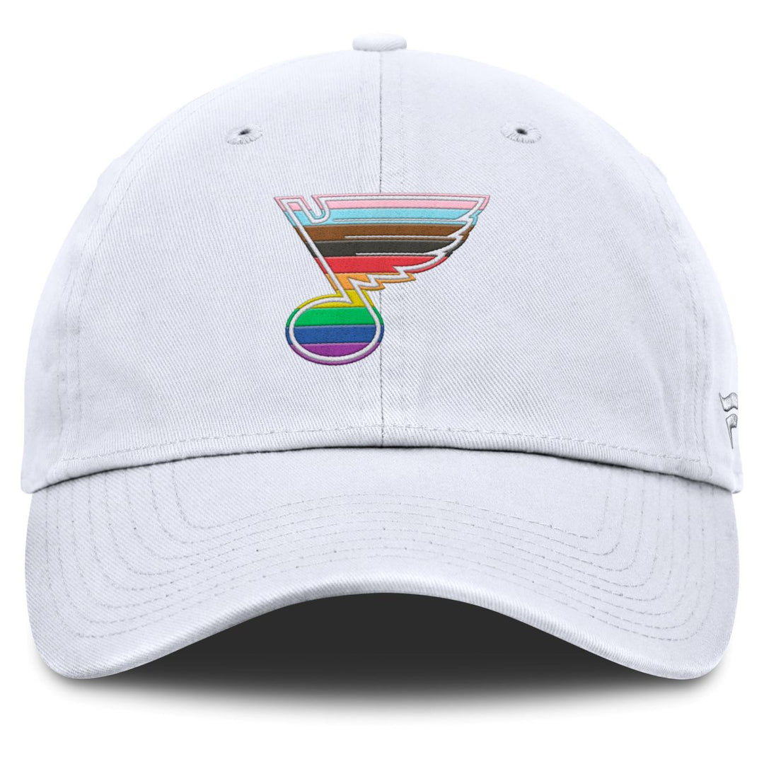 ST. LOUIS BLUES FANATICS NOTE PRIDE STRAPBACK - WHITE Hat Fanatics