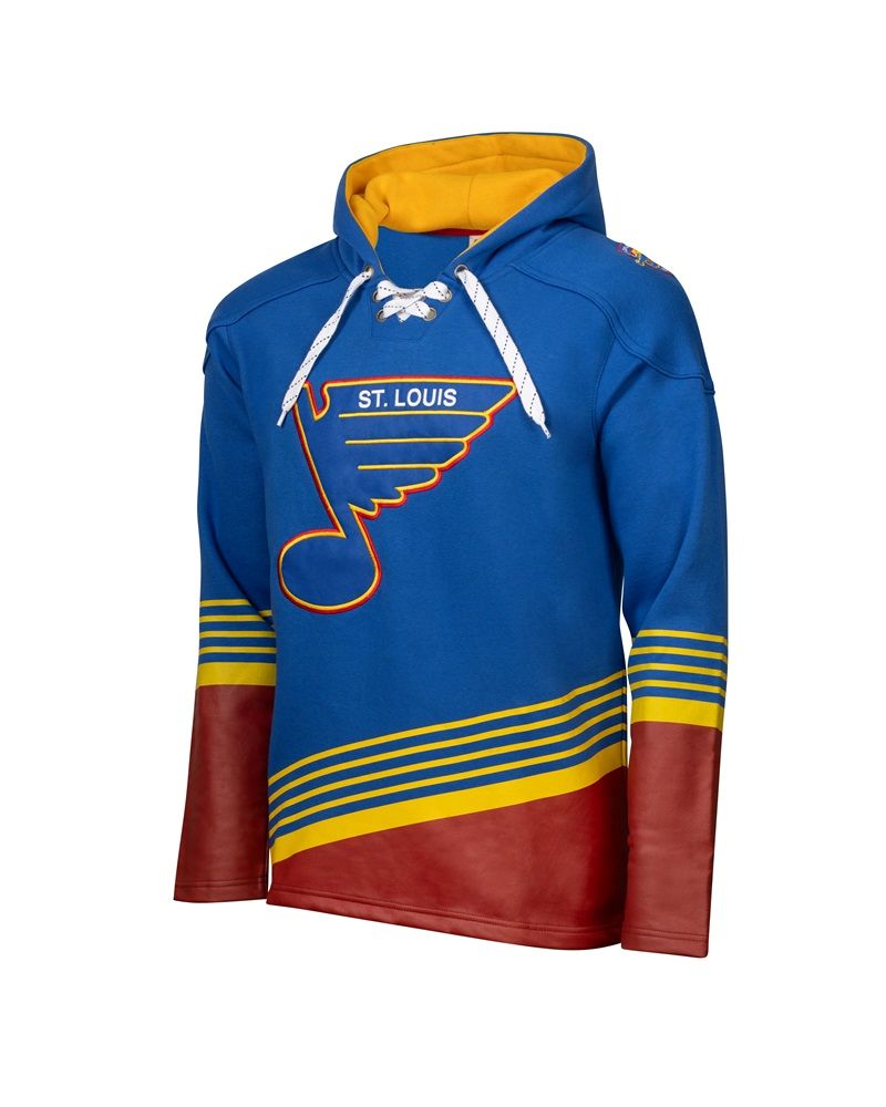 ST. LOUIS BLUES SPORT DESIGN SWEDEN RETRO HOCKEY HOODIE - ROYAL Hoodie Sports Design Sweden