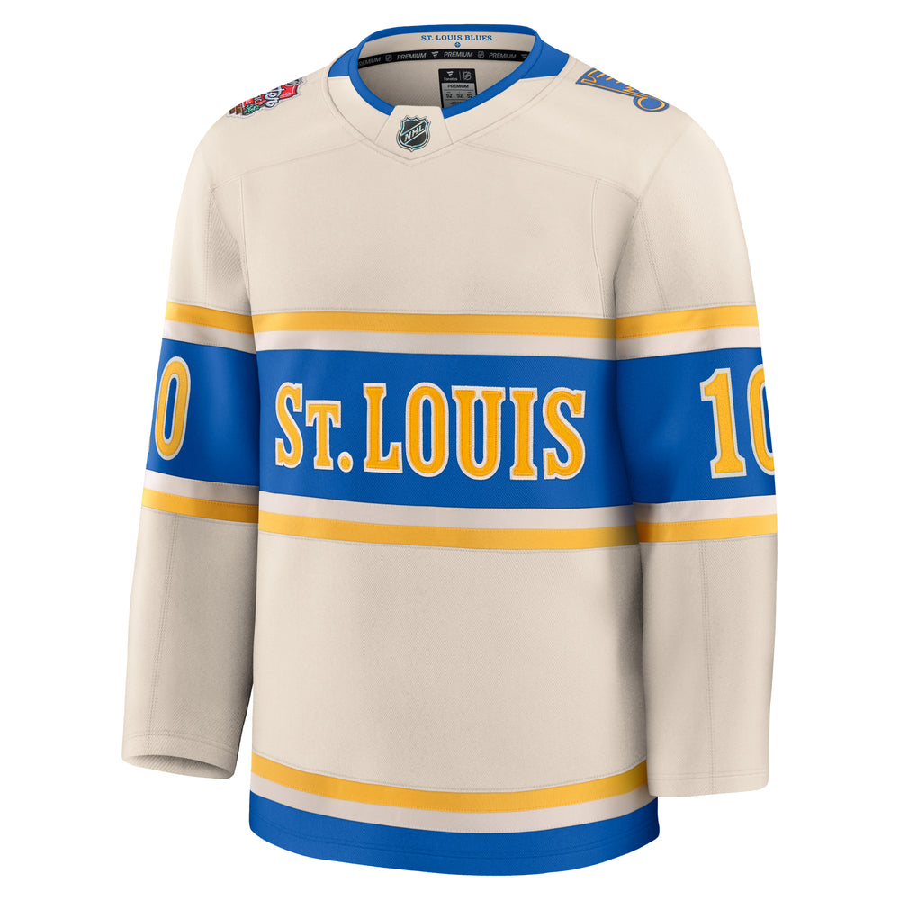 ST. LOUIS BLUES FANATICS PREMIUM SCHENN WINTER CLASSIC JERSEY - BEIGE Jersey Fanatics