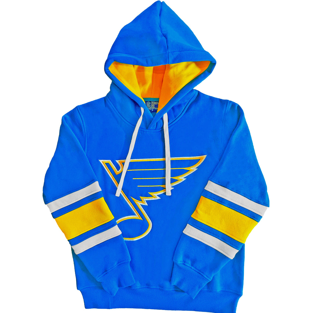 ST. LOUIS BLUES SERIES SIX JERSEY STRIPE HOODIE AIR FORCE BLUE