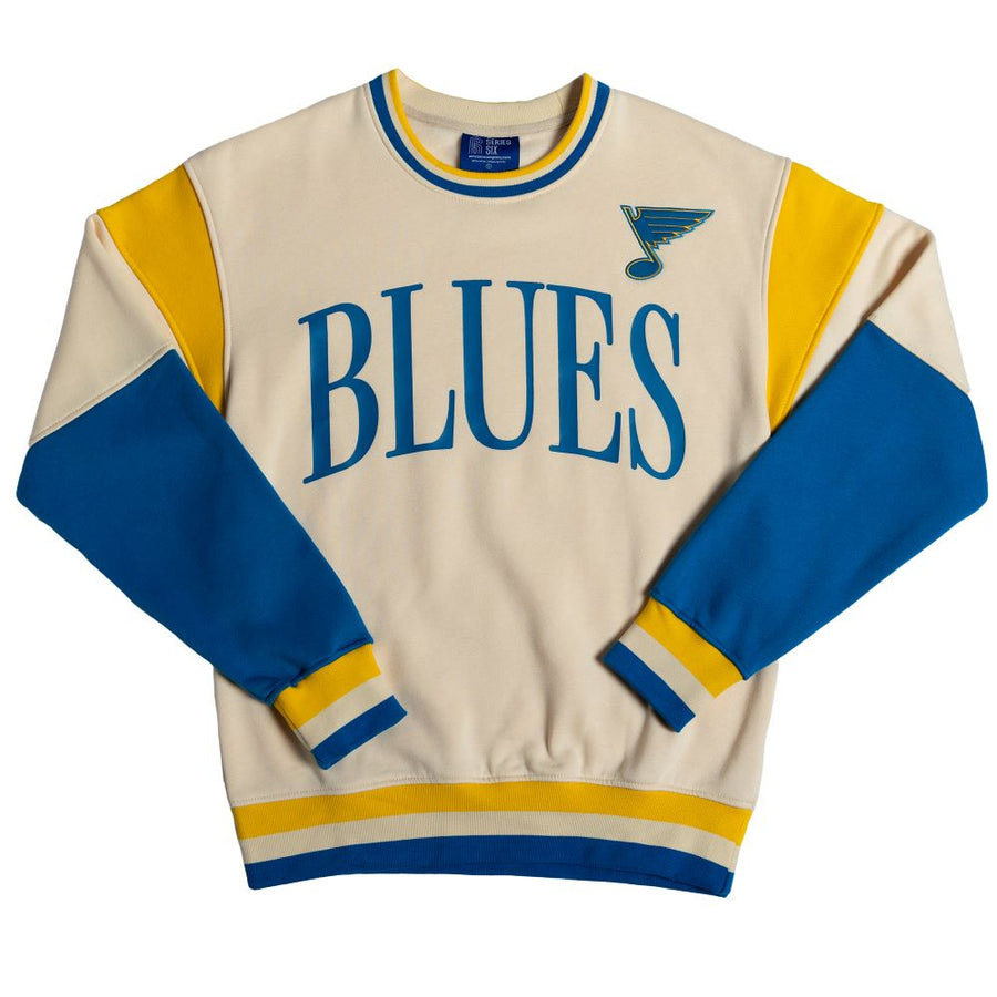 ST. LOUIS BLUES SERIES SIX ARCH COLORBLOCK CREW - CREAM – STL Authentics