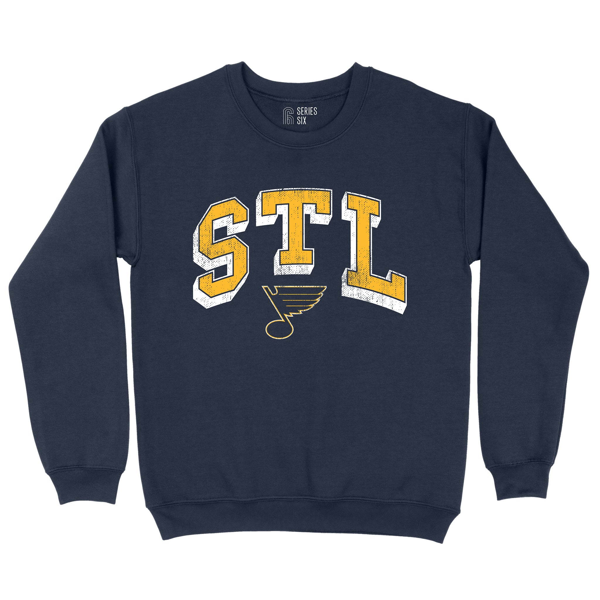 ST. LOUIS BLUES SERIES ARCH STL CREW NAVY STL Authentics