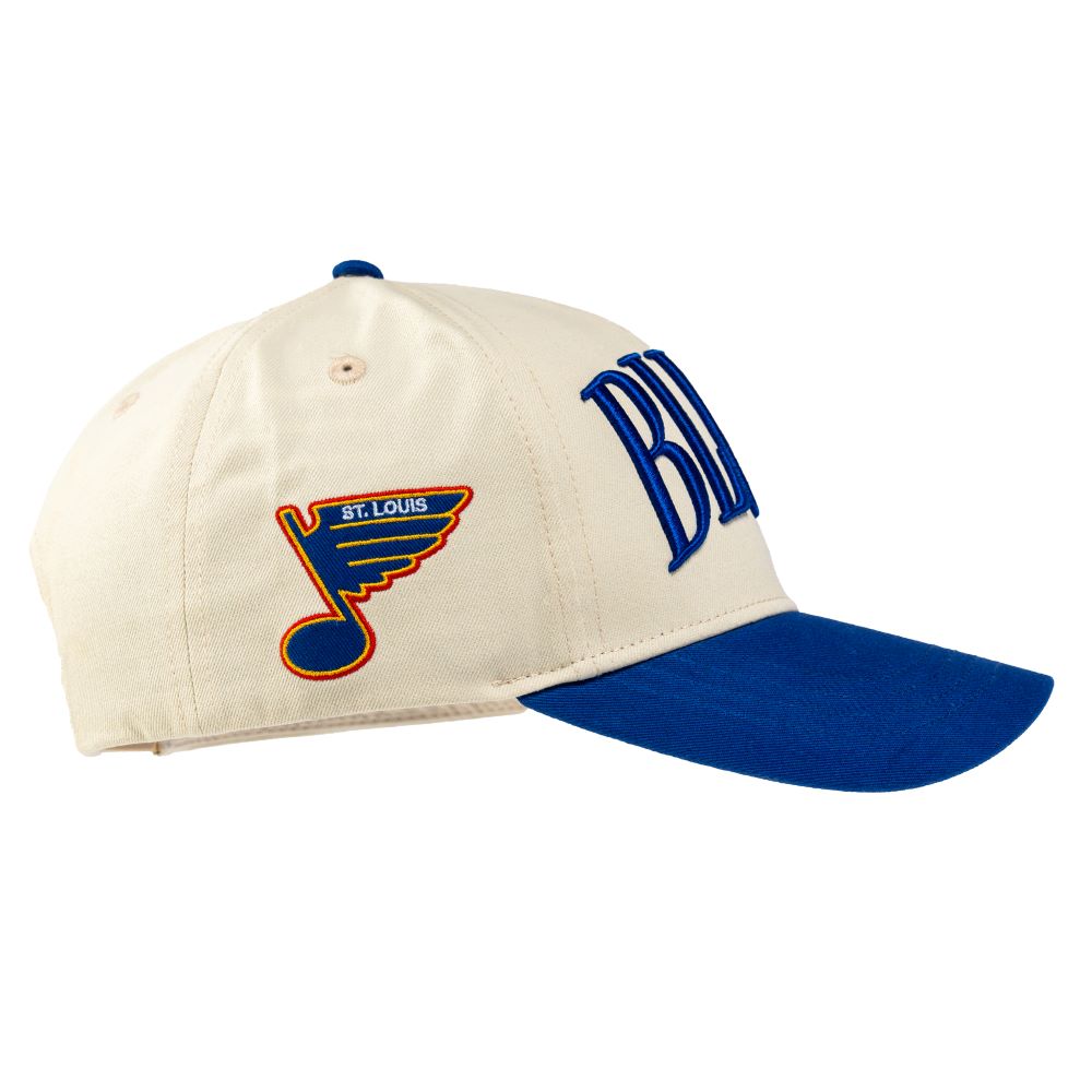 ST. LOUIS BLUES SERIES SIX ARCH SNAPBACK- CREAM/ROYAL Hat Series Six   