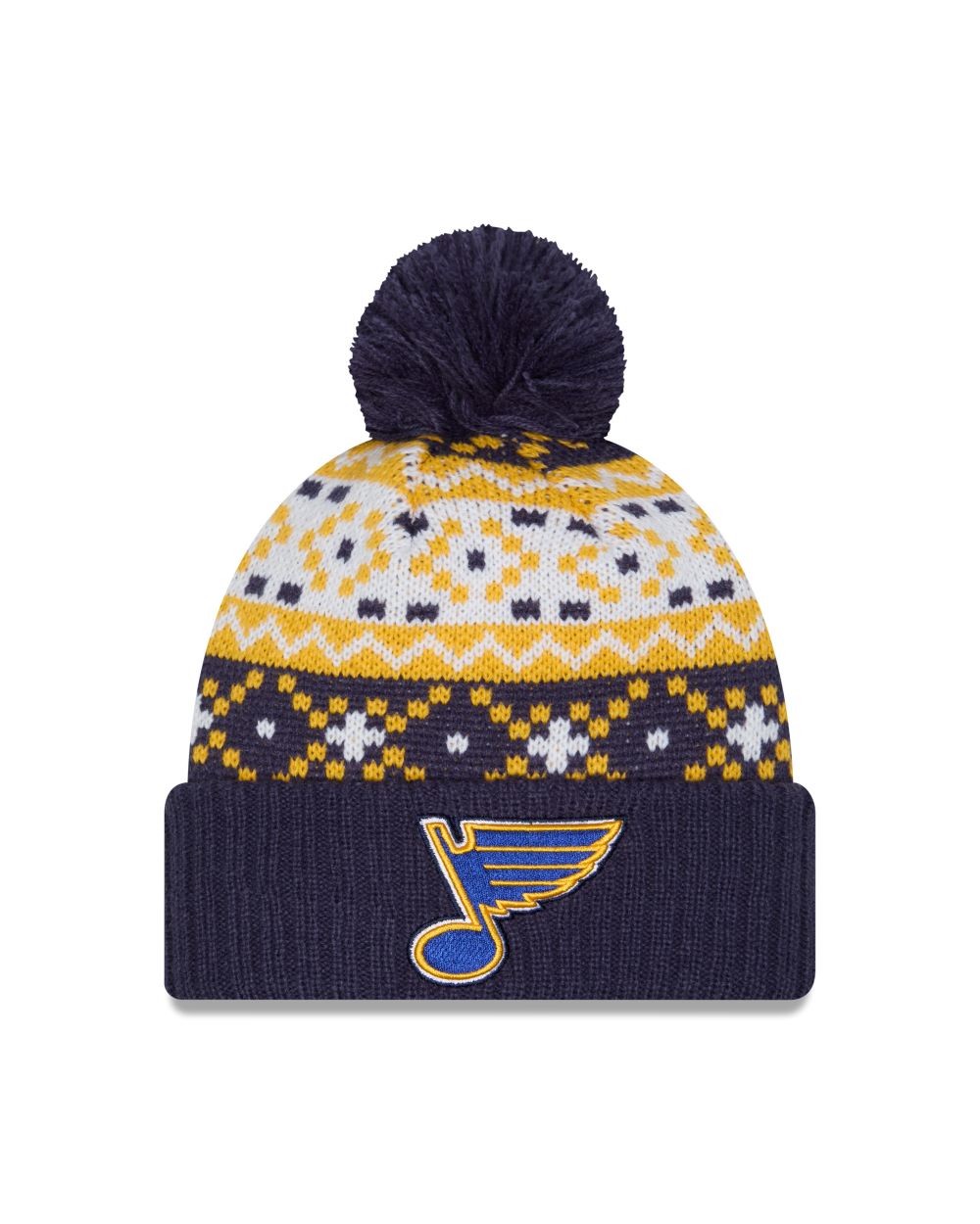 ST. LOUIS BLUES NEW ERA NOTE NOSTALGIA POM KNIT - MULTI Knit New Era   