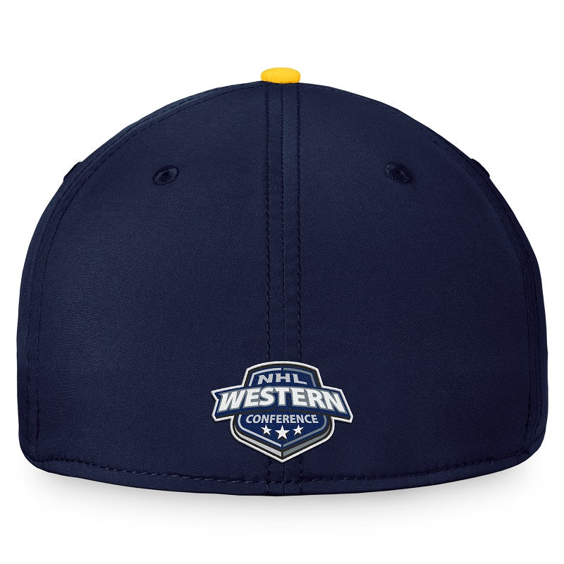 ST. LOUIS BLUES FANATICS STACKED FLEXFIT - NAVY/GOLD Hat Fanatics   