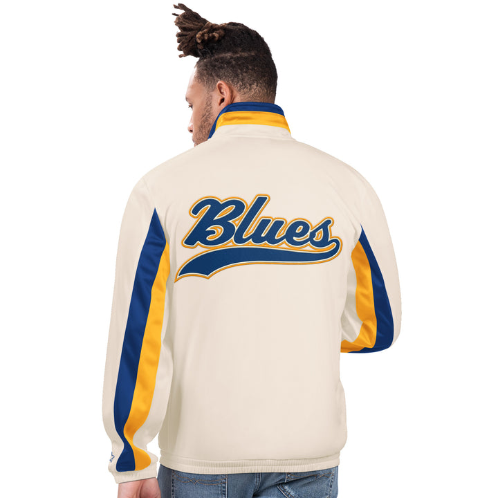 ST. LOUIS BLUES STARTER REBOUND TRACK JACKET - CREAM Outerwear G-III   