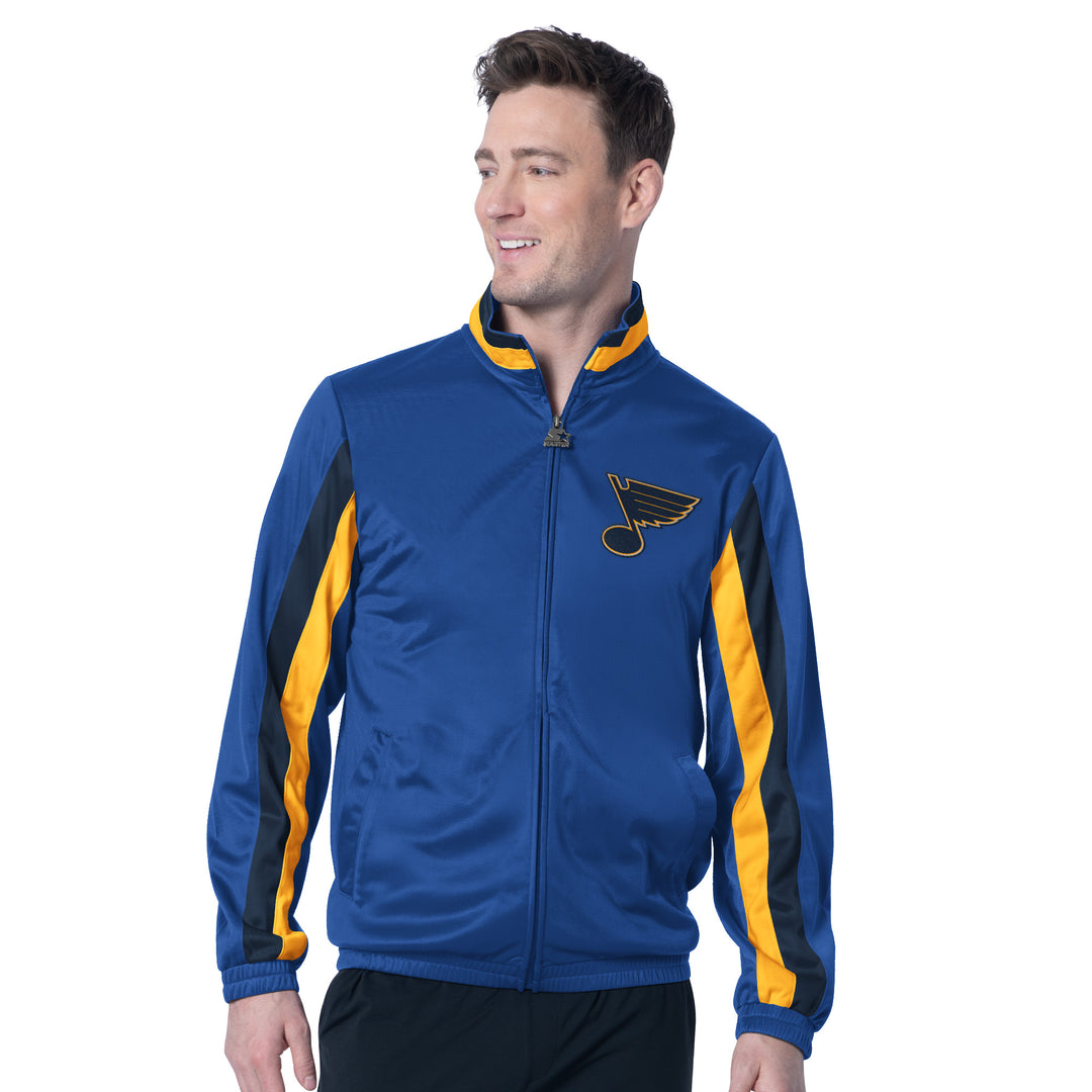 ST. LOUIS BLUES STARTER REPLAY TRACK JACKET - ROYAL Outerwear G-III   