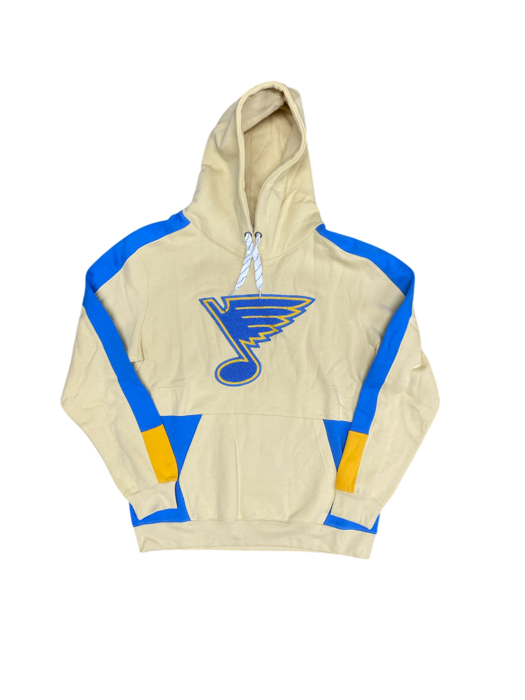 ST. LOUIS BLUES SPORT DESIGN SWEDEN BLOCK PANEL HERITAGE HOODIE - BEIGE Apparel & Accessories Sports Design Sweden