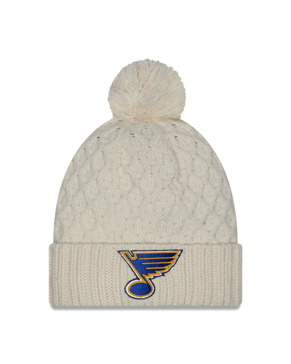 ST. LOUIS BLUES NEW ERA LADIES CHUNKY POM KNIT - IVORY Knit New Era   