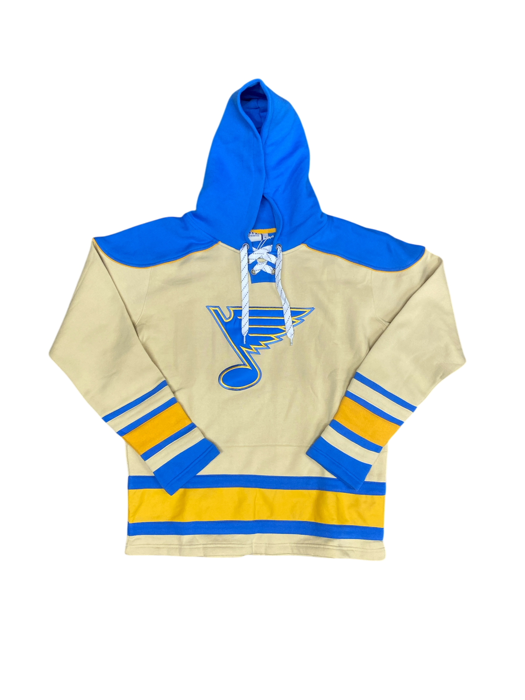 ST. LOUIS BLUES SPORT DESIGN SWEDEN HERITAGE HOCKEY HOODIE - BEIGE Apparel & Accessories Sports Design Sweden