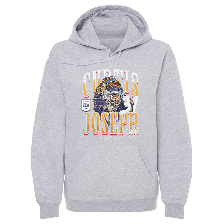 Curtis Joseph St. Louis Blues Trumpet Mask Hoodie - 2 Colors Men's Hoodie 500 LEVEL Gray S Men's Hoodie