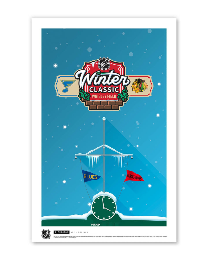 2025 NHL Winter Classic Minimalist Stadium Limited Edition Art Print Art Poster S. Preston Art + Designs Print Only Poster Print LE 200