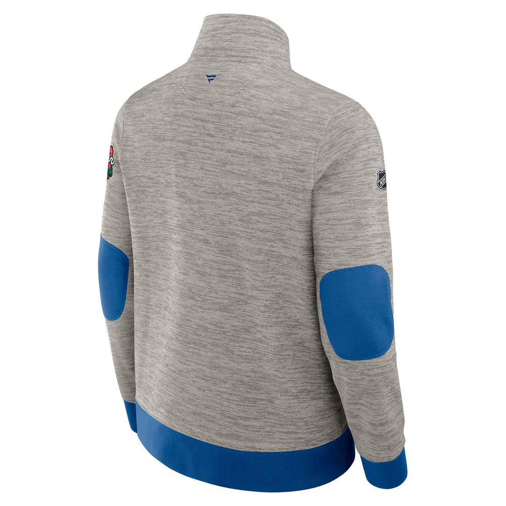 ST. LOUIS BLUES AUTHENTIC PRO CHENILLE WINTER CLASSIC 1/4 ZIP - GREY Apparel & Accessories Fanatics