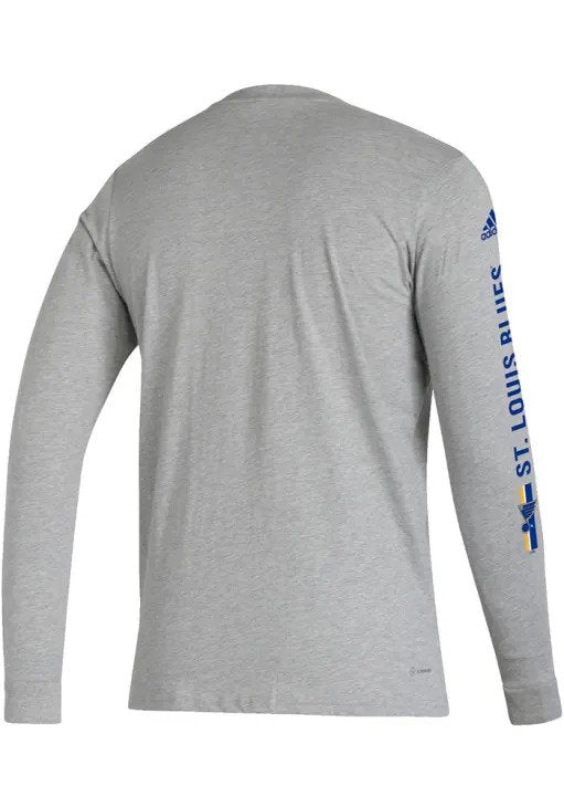 Men's Fanatics Branded Heather Blue St. Louis Blues Keep The Zone Long Sleeve T-Shirt