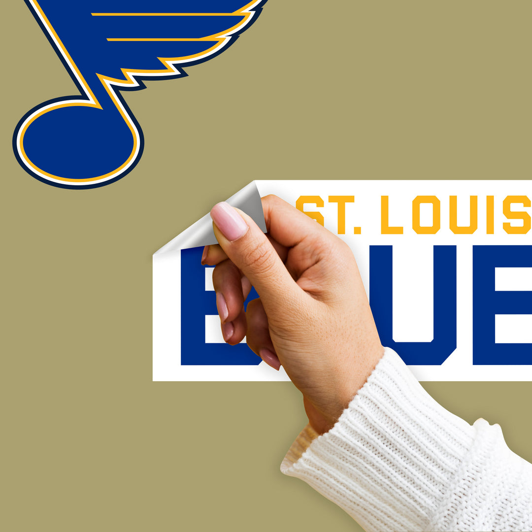 St. Louis Blues:    Foam Finger        - Officially Licensed NHL Removable     Adhesive Decal