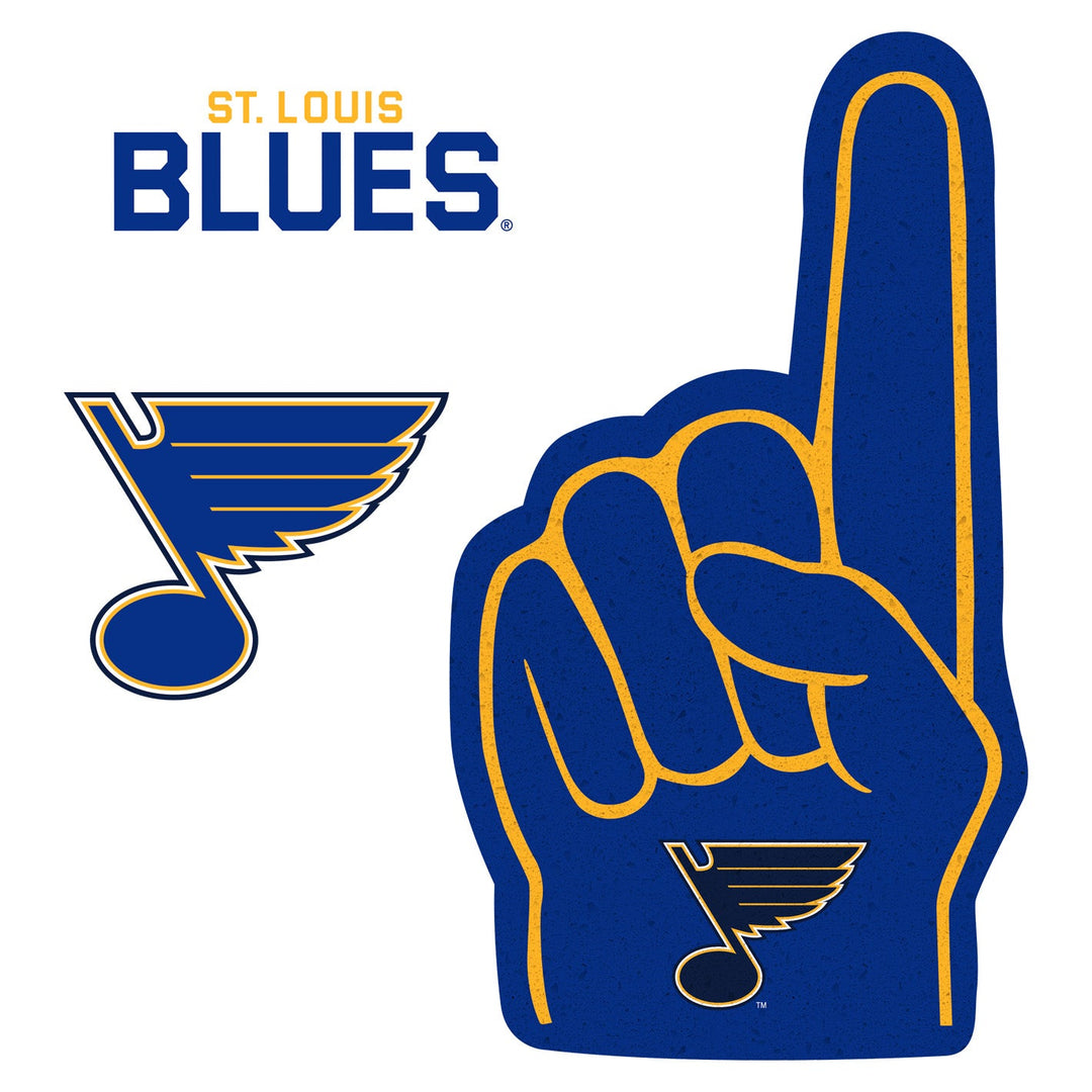 St. Louis Blues:    Foam Finger        - Officially Licensed NHL Removable     Adhesive Decal