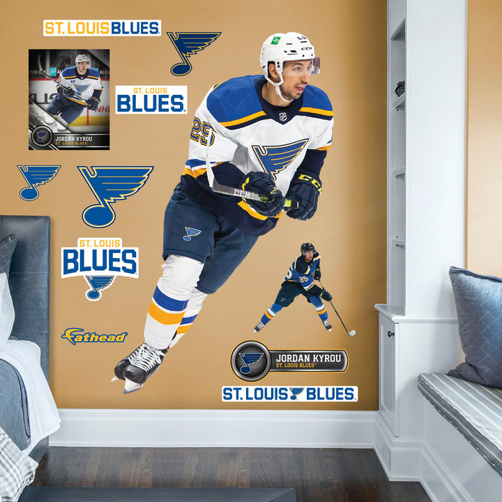 St. Louis Blues: Jordan Kyrou - Officially Licensed NHL Removable Adhesive Decal