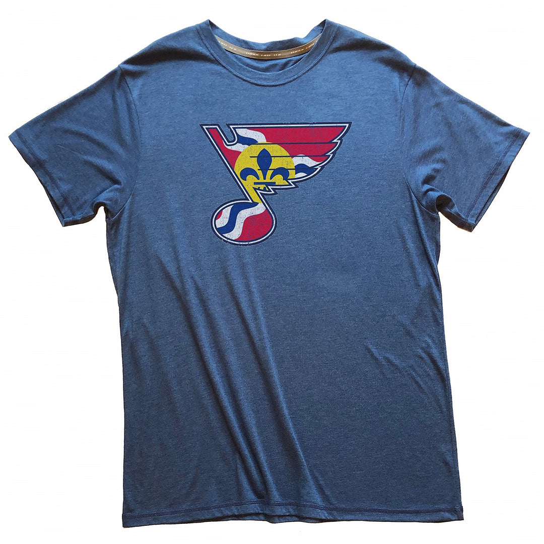 St. Louis Blues Fanatics Branded Rainbow Pride Team Logo T-Shirt - Black