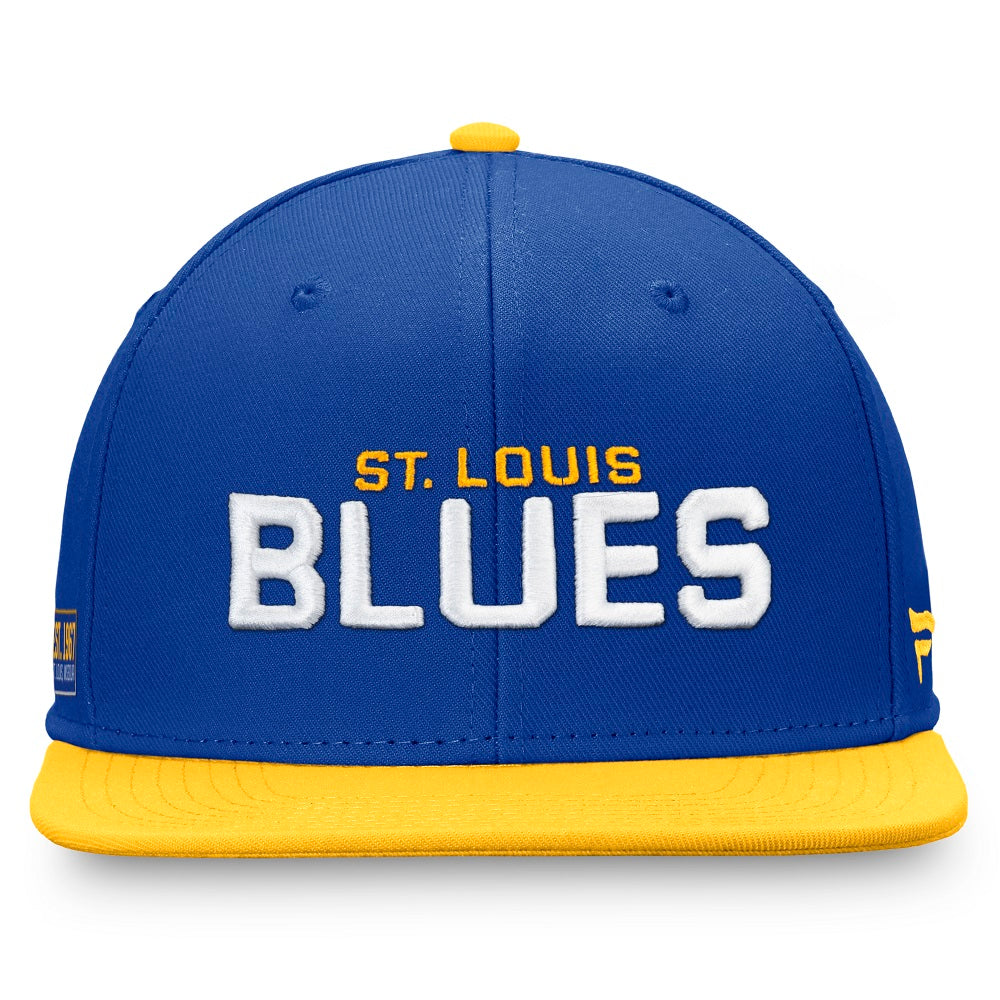 ST. LOUIS BLUES FANATICS WORDMARK SNAPBACK - ROYAL GOLD Hat Fanatics   