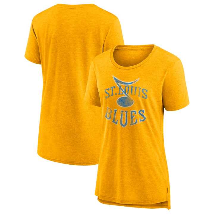 ST. LOUIS BLUES FANATICS REVERSE RETRO WOMENS TEE - YELLOW T-shirt Fanatics   