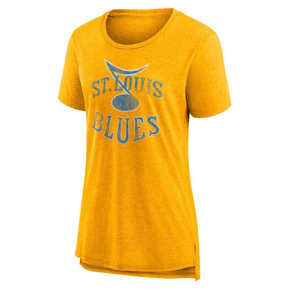 ST. LOUIS BLUES FANATICS REVERSE RETRO WOMENS TEE - YELLOW T-shirt Fanatics   