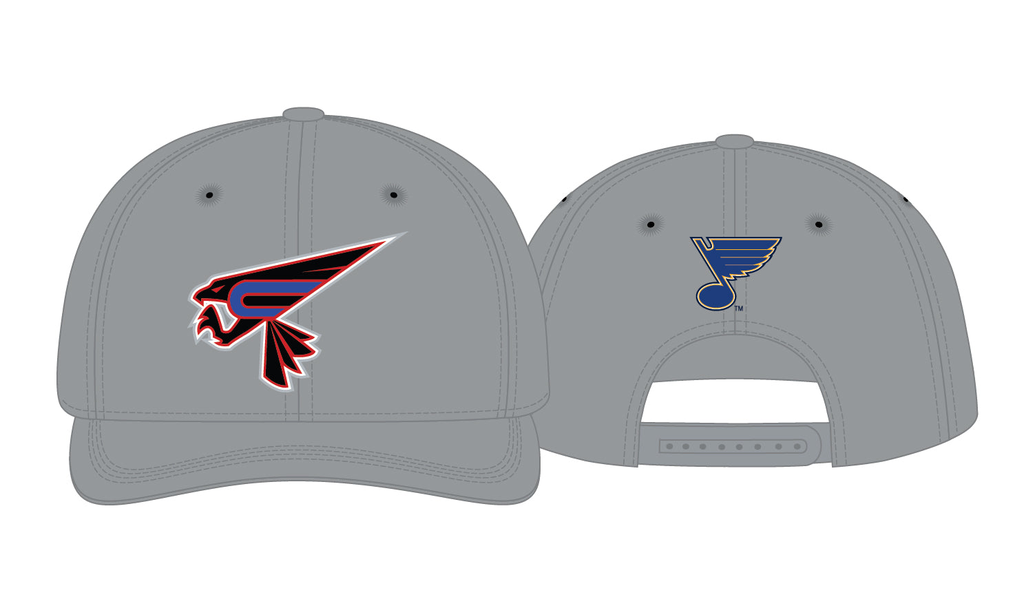 CHESTERFIELD FALCONS GREY SNAPBACK STL Authentics