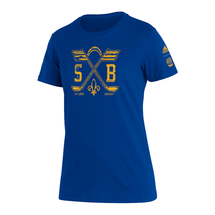 Adidas St. Louis Blues Women's Winter Classic 22 Amplifier S/S Tee-Royal