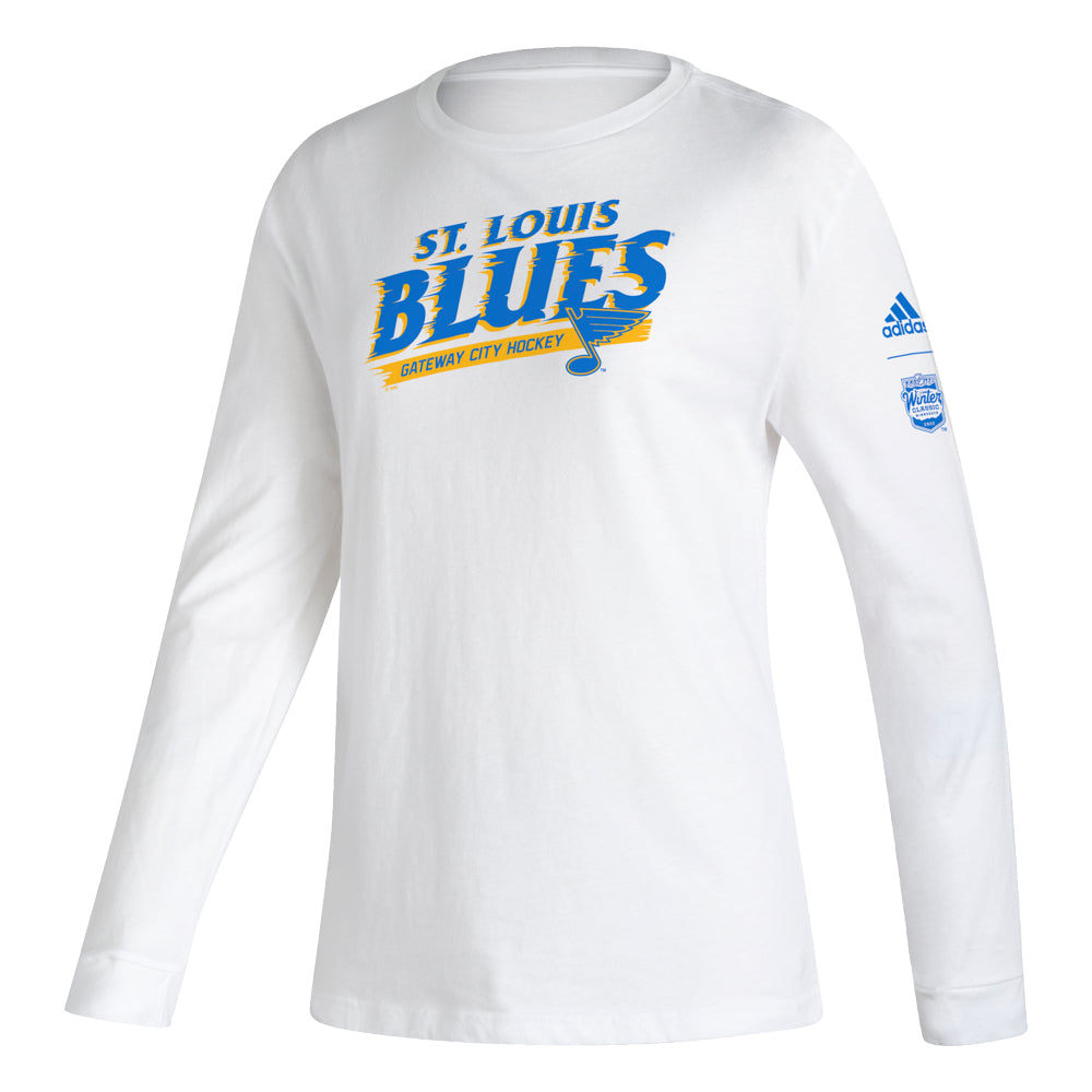 ST. LOUIS BLUES ADIDAS LONG SLEEVE RIGHT WINGER TEE - GREY – STL Authentics